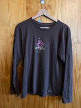 Load image into Gallery viewer, Size Medium Life is Good Brown Women's Long Sleeve Shirt
