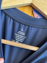 Load image into Gallery viewer, Size Large Bubblelime Navy Women&#39;s Short Sleeve Shirt
