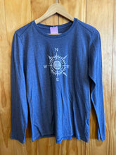Load image into Gallery viewer, Size Medium Life is Good Blue Women's Long Sleeve Shirt
