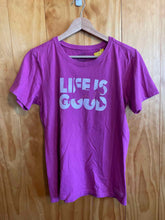 Load image into Gallery viewer, Size S Life is Good Pink Women's Short Sleeve Shirt
