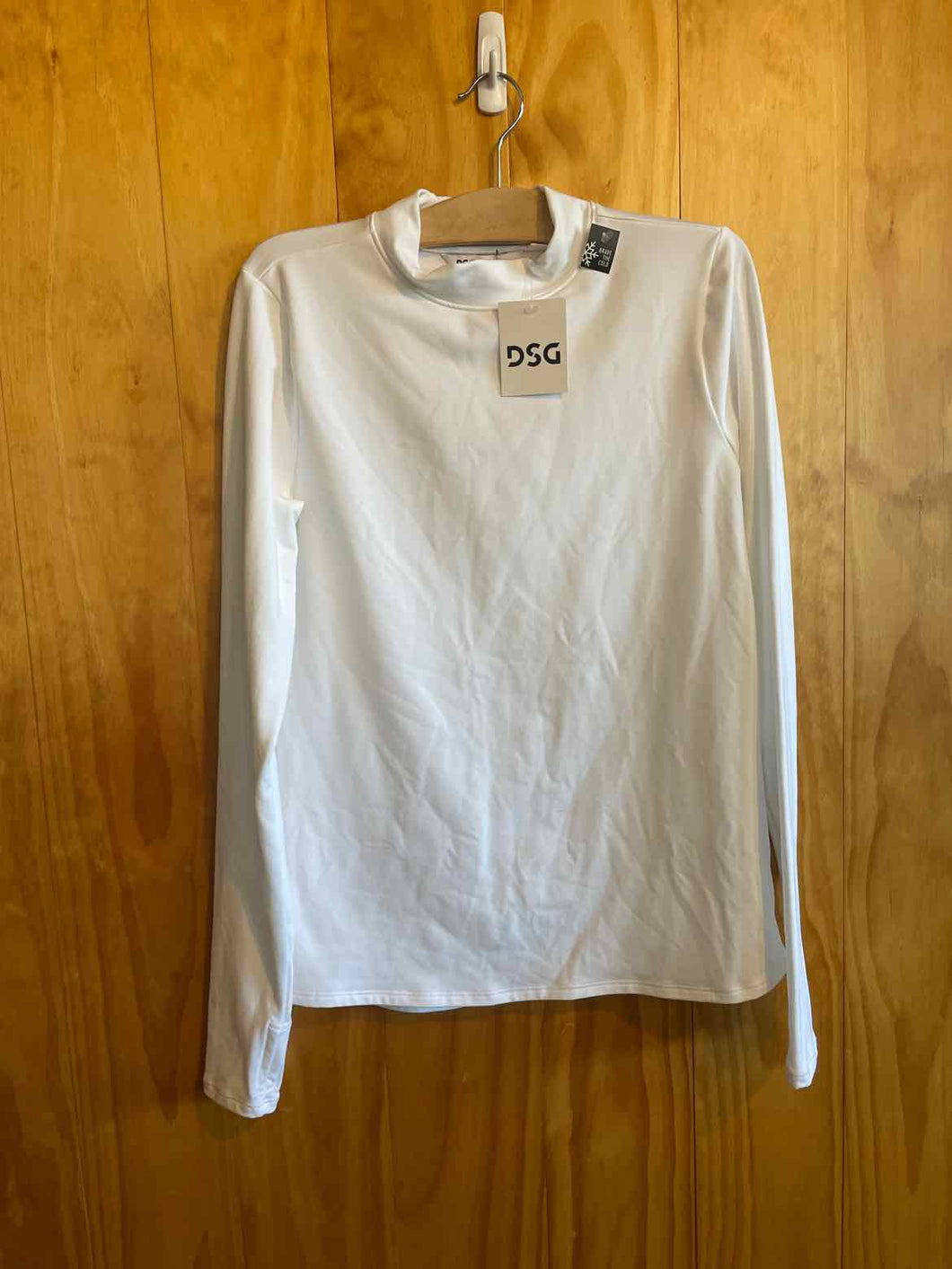 Size Large DSG White Women's Long Sleeve Shirt