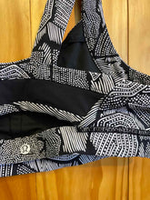 Load image into Gallery viewer, Women Size 12 Lululemon Black and White Sports Bra
