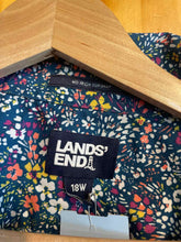 Load image into Gallery viewer, Size 18W Lands End Floral Print Women&#39;s Long Sleeve Shirt
