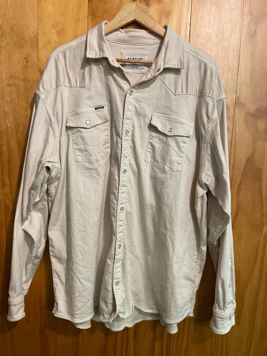 Size XXL Poncho Men's Long Sleeve Shirt