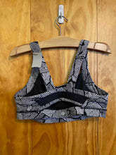 Load image into Gallery viewer, Women Size 12 Lululemon Black and White Sports Bra
