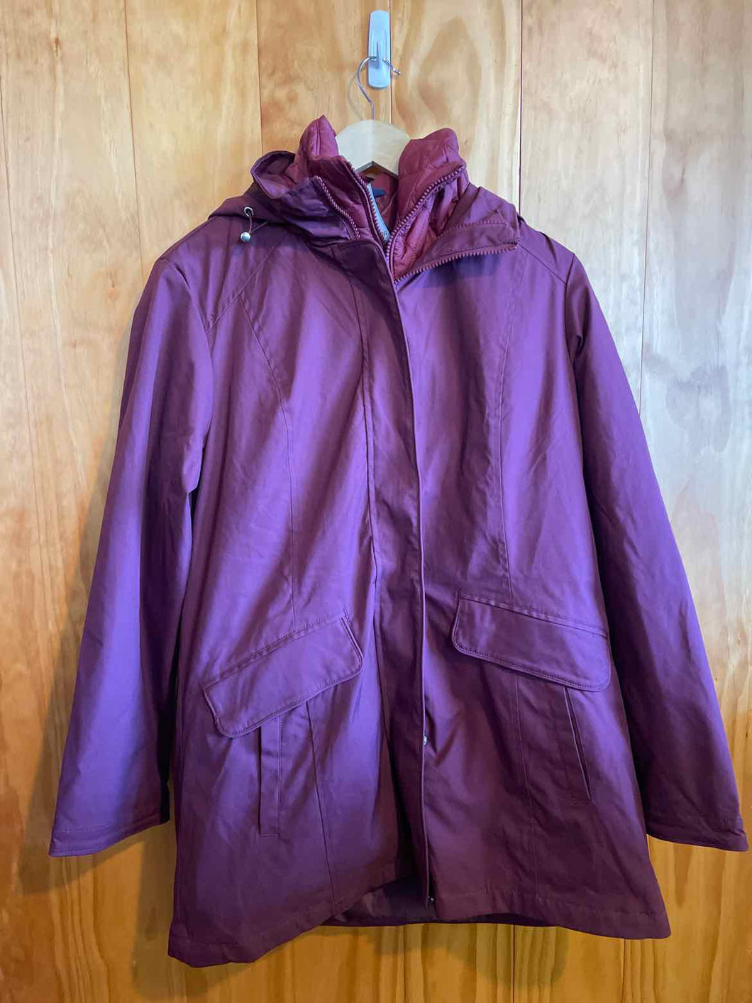 Women Size M Lands End Red Misc Jacket
