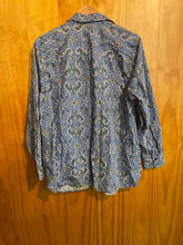 Load image into Gallery viewer, Size 16W Lands End Blue Print Women's Long Sleeve Shirt
