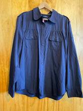 Load image into Gallery viewer, Size XL Lands End Navy Women's Long Sleeve Shirt
