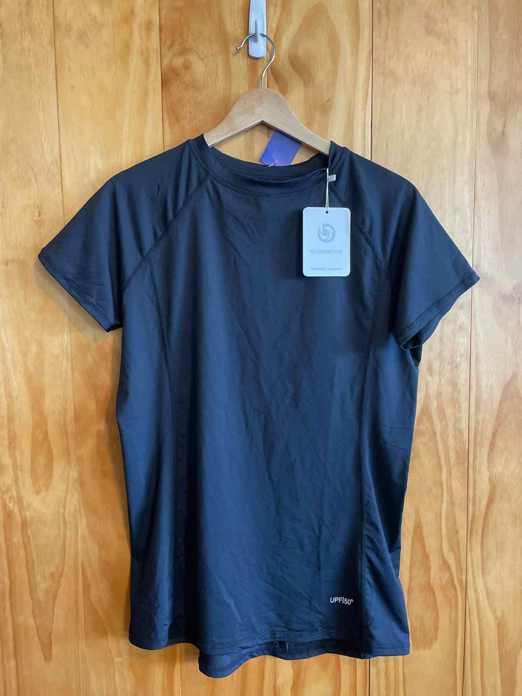 Size XL Bubblelime Black Women's Short Sleeve Shirt