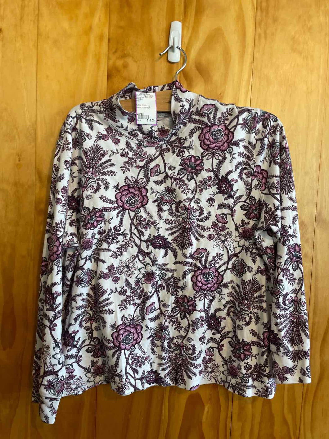 Size Large Lands End White Women's Long Sleeve Shirt