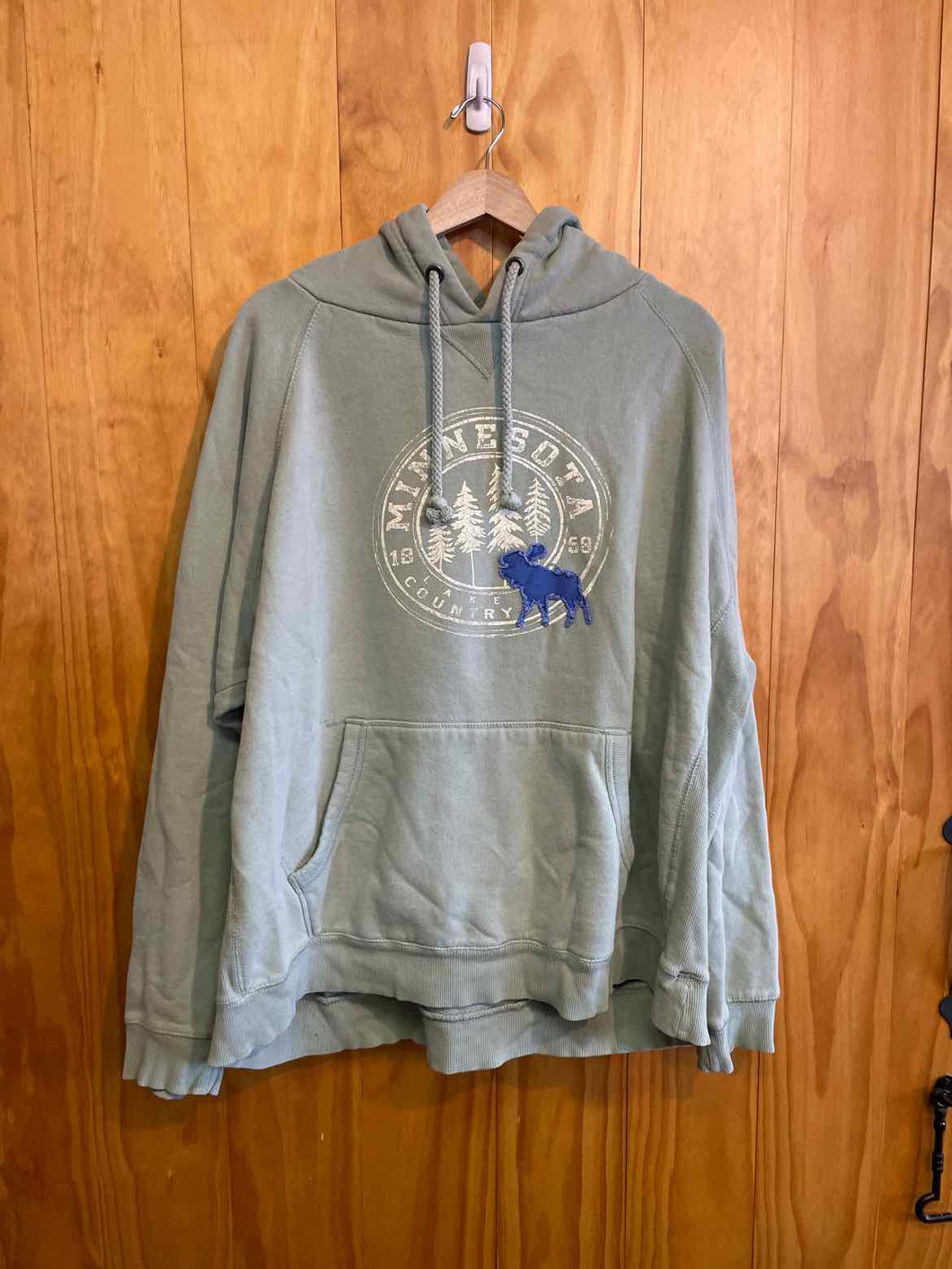Size XXL Blue Green Women's Hoodie