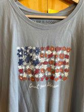 Load image into Gallery viewer, Size XL Life is Good Grey Women's Short Sleeve Shirt
