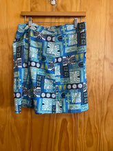 Load image into Gallery viewer, Size Medium Rip Skirt Blue Print Skirt
