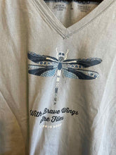 Load image into Gallery viewer, Size L Life is Good Light Blue Women's Short Sleeve Shirt
