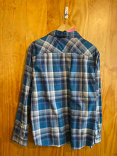 Load image into Gallery viewer, Size Large Life is Good Blue Women's Flannel

