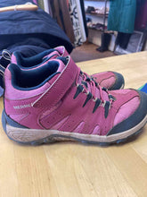 Load image into Gallery viewer, Child Size 3 Merrell Girl's Hiking Boots
