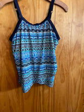 Load image into Gallery viewer, Size 18W Blue Print Women's Swimsuit
