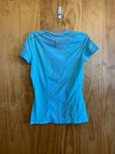 Load image into Gallery viewer, Size XS Salomon Teal Women&#39;s Short Sleeve Shirt
