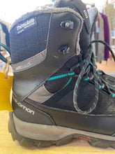 Load image into Gallery viewer, Shoe Size 7 Salomon Black Hiking Boots
