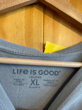 Load image into Gallery viewer, Size XL Life is Good Grey Women's Short Sleeve Shirt
