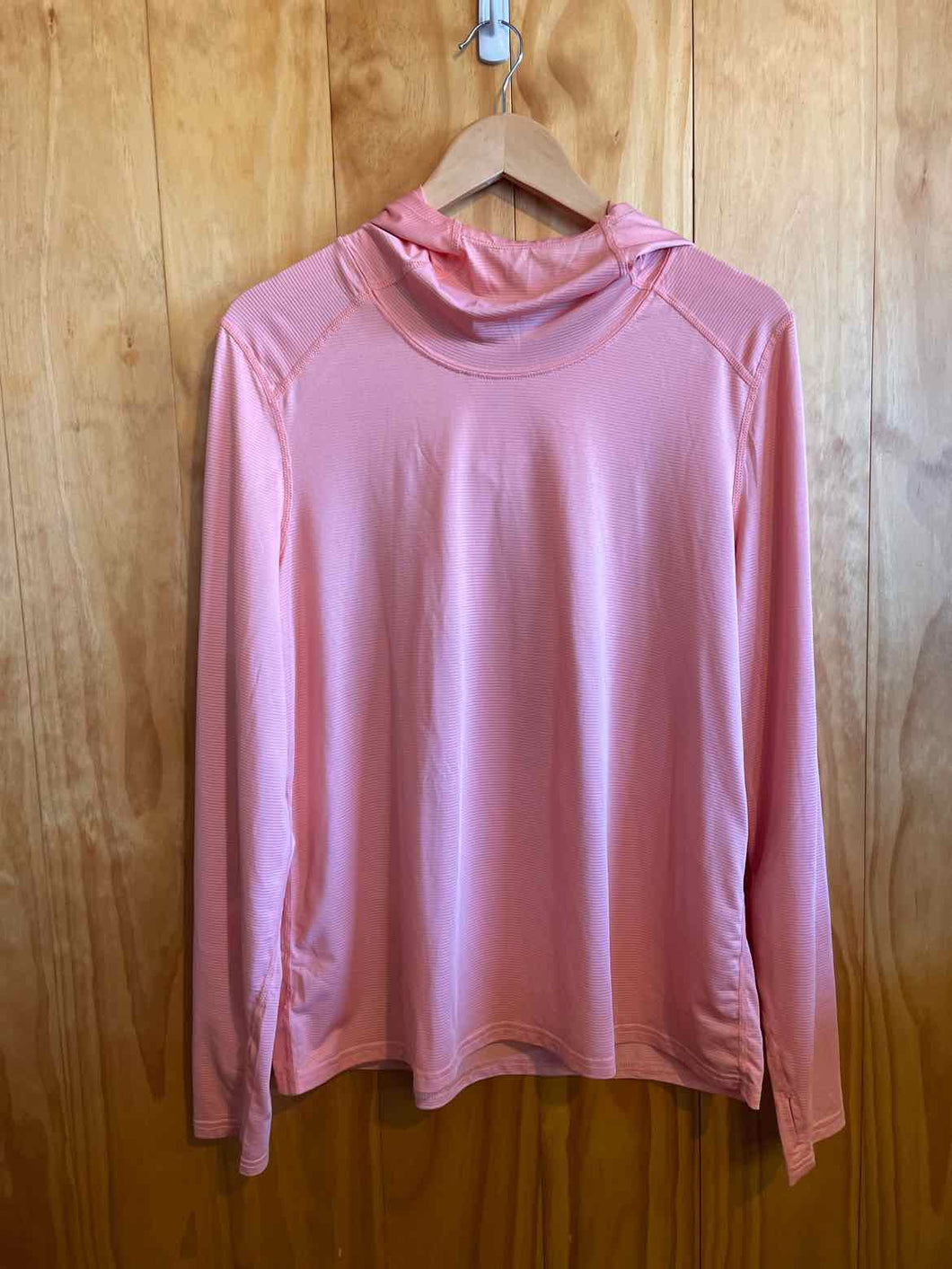 Size L Terramar Pink Women's Long Sleeve Shirt