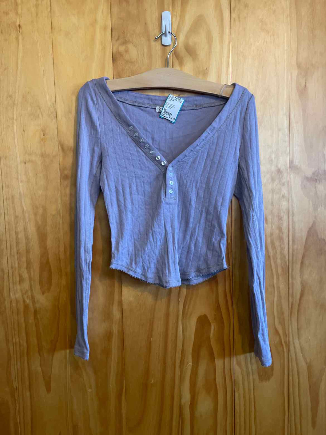 Size XS Free People Purple Women's Long Sleeve Shirt