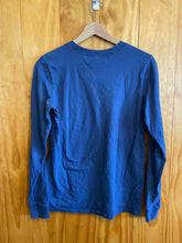 Load image into Gallery viewer, Size M Life is Good Navy Women's Long Sleeve Shirt
