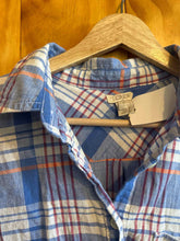 Load image into Gallery viewer, Size M J Crew Blue Print Women&#39;s Long Sleeve Shirt
