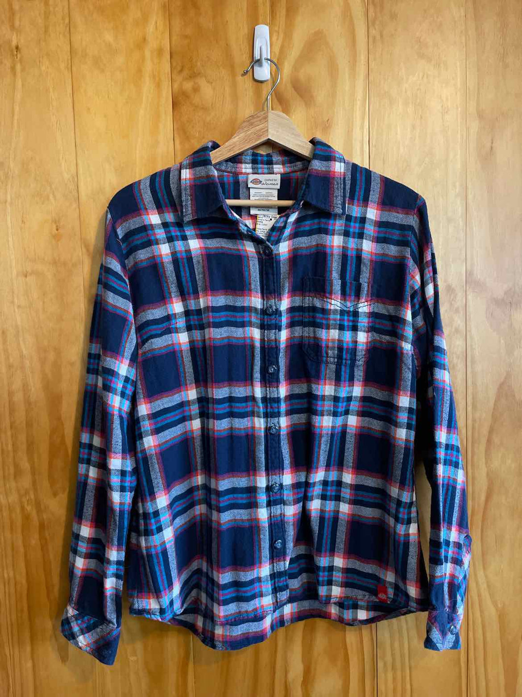 Size Medum Tall Dickies Blue Women's Flannel