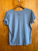 Load image into Gallery viewer, Size XL Life is Good Light Blue Women&#39;s Short Sleeve Shirt
