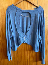 Load image into Gallery viewer, Size S fp movement Blue Women's Long Sleeve Shirt

