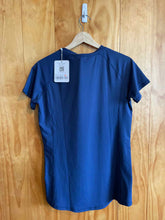 Load image into Gallery viewer, Size Large Bubblelime Navy Women&#39;s Short Sleeve Shirt
