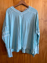 Load image into Gallery viewer, Size Medium Free People Teal Women's Long Sleeve Shirt
