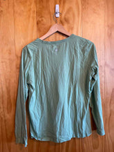 Load image into Gallery viewer, Size M Life is Good Green Women's Long Sleeve Shirt
