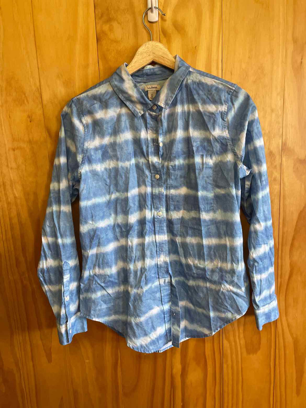 Size XS LL Bean Blue Women's Long Sleeve Shirt