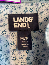 Load image into Gallery viewer, Size Medium Lands End Blue Women&#39;s Long Sleeve Shirt
