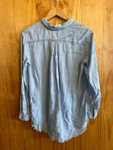 Load image into Gallery viewer, Size XS Tribal Jeans Light Blue Women&#39;s Long Sleeve Shirt
