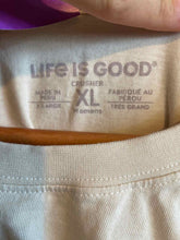 Load image into Gallery viewer, Size XL Life is Good Beige Women's Long Sleeve Shirt
