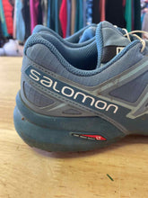 Load image into Gallery viewer, Women&#39;s Shoe Size 8.5 Salomon Blue Trail Running Shoes
