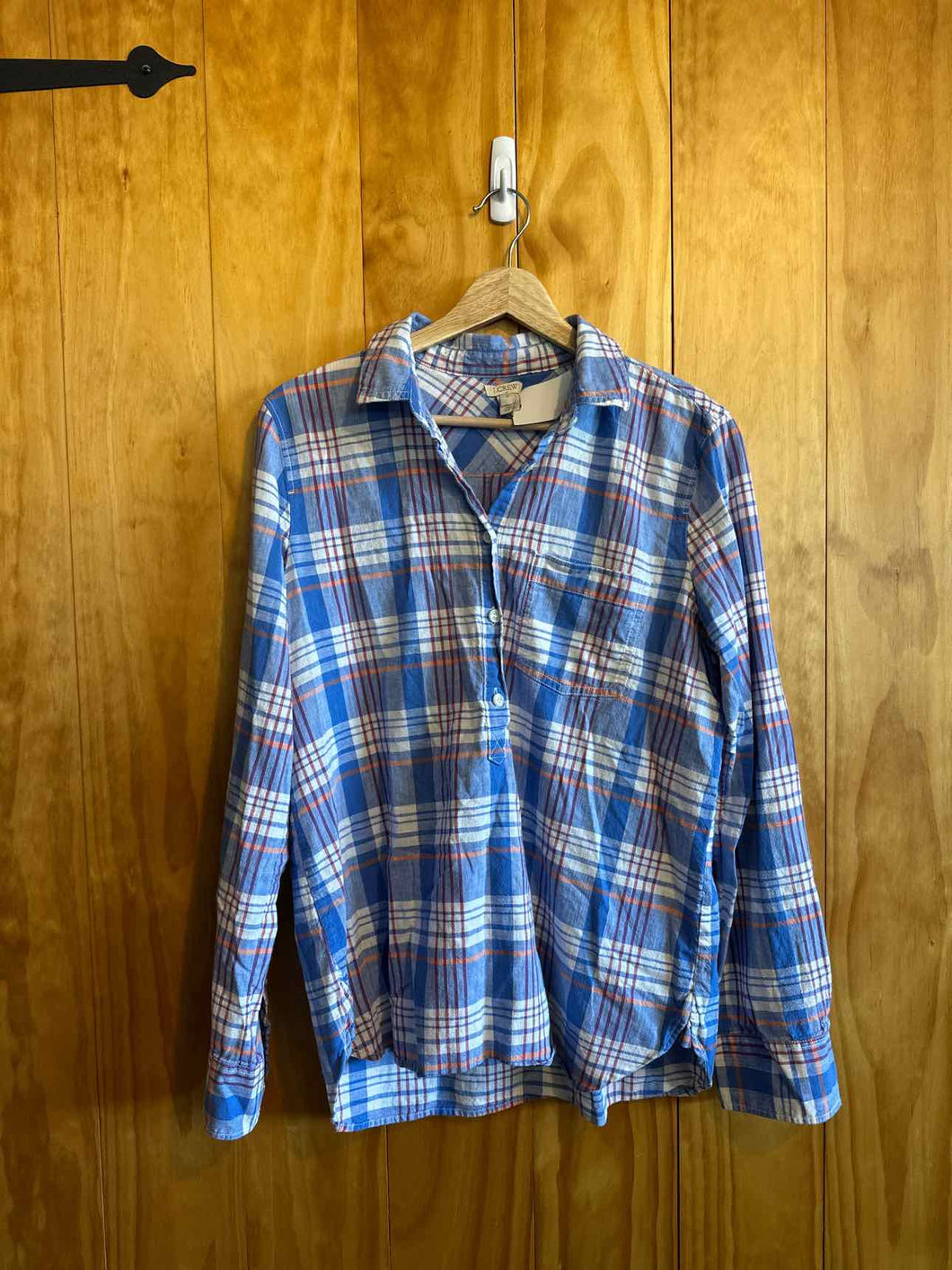 Size M J Crew Blue Print Women's Long Sleeve Shirt