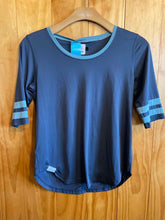 Load image into Gallery viewer, Size L FlyLow Navy Women's Short Sleeve Shirt
