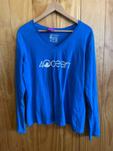 Load image into Gallery viewer, Size L 4Ocean Blue Women's Long Sleeve Shirt
