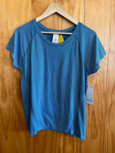 Load image into Gallery viewer, Size XL Athleta Blue Women's Short Sleeve Shirt
