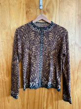 Load image into Gallery viewer, Size Medium Icelandic Design Brown Women's Long Sleeve Shirt
