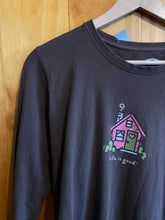 Load image into Gallery viewer, Size Medium Life is Good Brown Women's Long Sleeve Shirt
