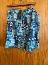 Load image into Gallery viewer, Size Medium Rip Skirt Blue Print Skirt
