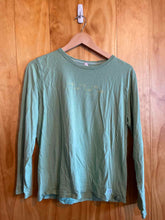 Load image into Gallery viewer, Size M Life is Good Green Women's Long Sleeve Shirt

