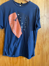 Load image into Gallery viewer, Size L DistRict Navy Women's Short Sleeve Shirt

