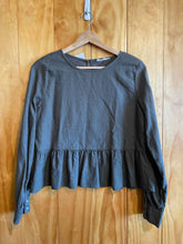 Load image into Gallery viewer, Size Medium Copper Key Olive Women&#39;s Long Sleeve Shirt
