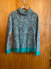 Load image into Gallery viewer, Size Medium Sherpa Teal Women's Hoodie
